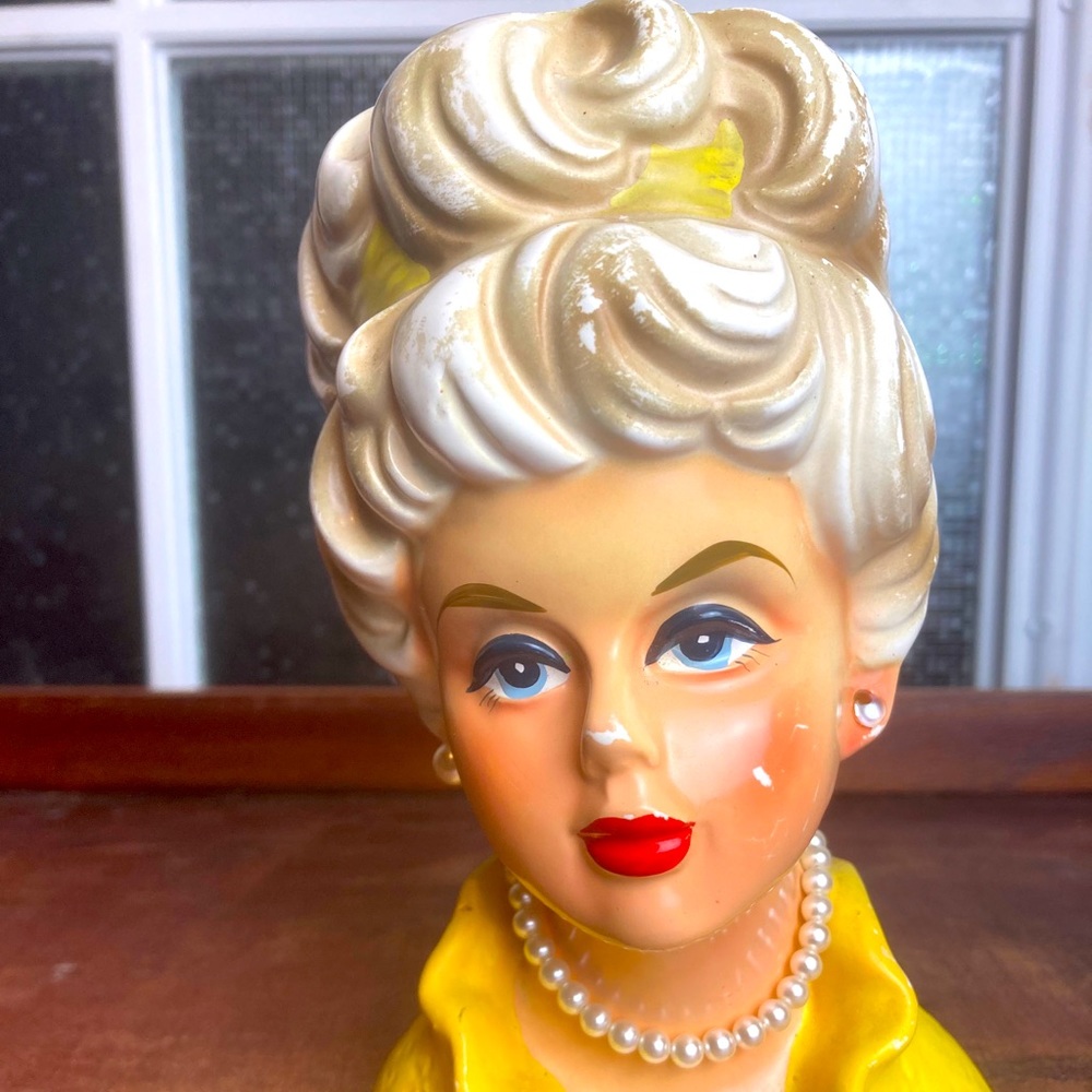 Vintage Ruben’s YellowLady Headvase #4104